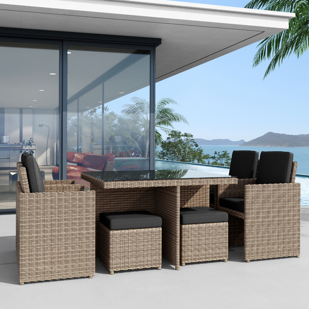 Arredo Giardino Set Tavolo E Sedie Da Giardino In Rattan Tavolo Da