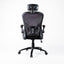 UNI EN 1335 Certified Ergonomic Black Office Chair with Folding Armrests, Lumbar Support, Adjustable Headrest