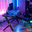 X-Bull Gaming Desk with LED, for PC and Office Complete with Accessories - 120x61x73cm