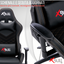 Silla Gaming X-BULL con Reposapiés de Oficina para Computadora Reclinable con Soporte Lumbar NEGRO