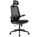 Chaise de bureau ergonomique professionnelle RUBY avec accoudoirs rabattables, soutien lombaire