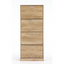 Space-saving entrance shoe rack, 4 doors, modern oak - 63x24x155h