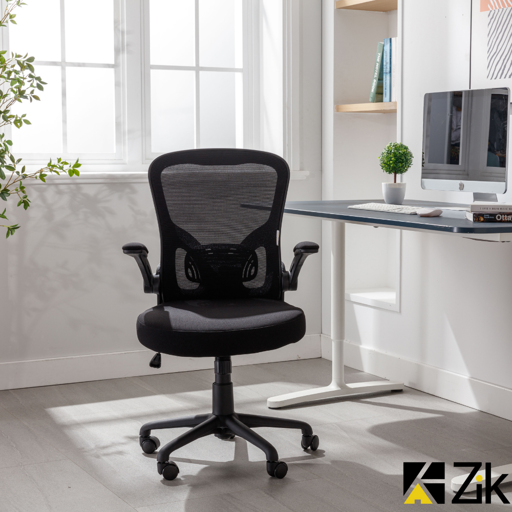 Silla de escritorio operativa blanca con soporte lumbar - Blanco – ZIK Home