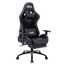 Silla Gaming X-BULL con Reposapiés de Oficina para Computadora Reclinable con Soporte Lumbar NEGRO