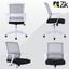 Ergonomic Office Desk Chair, Swivel and Adjustable, Lumbar Support - White 45x51x94/100h 