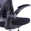 ZIK Ergonomic Black Office Chair with Folding Armrests, Lumbar Support, Adjustable Headrest