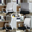 Ergonomic Office Desk Chair, Swivel and Adjustable, Lumbar Support - White 45x51x94/100h 