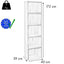 Libreria Moderna in Legno MDF Scaffale Salvaspazio da Parete con Mensole per Casa o Ufficio 40x28x89/132/179h cm