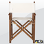 Set of Garden Table and Chairs Director in Wood for Outdoor Folding 52x50x83h