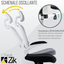 UNI EN 1335 Certified Ergonomic White Office Chair with Folding Armrests, Oscillating Headrest and Lumbar Support - Zik