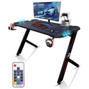 X-Bull Gaming Desk with LED, for PC and Office Complete with Accessories - 120x61x73cm