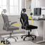 ZIK Ergonomic Black Office Chair with Folding Armrests, Lumbar Support, Adjustable Headrest