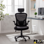 ZIK Ergonomic Black Office Chair with Folding Armrests, Lumbar Support, Adjustable Headrest