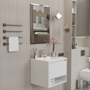 Mobile Bagno Sospeso Bianco Lucido 60 cm. con Lavabo e Specchio mod. MILANO