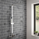 ZIK Shower Column with Multi-Function Thermostatic Mixer, Adjustable in Stainless Steel