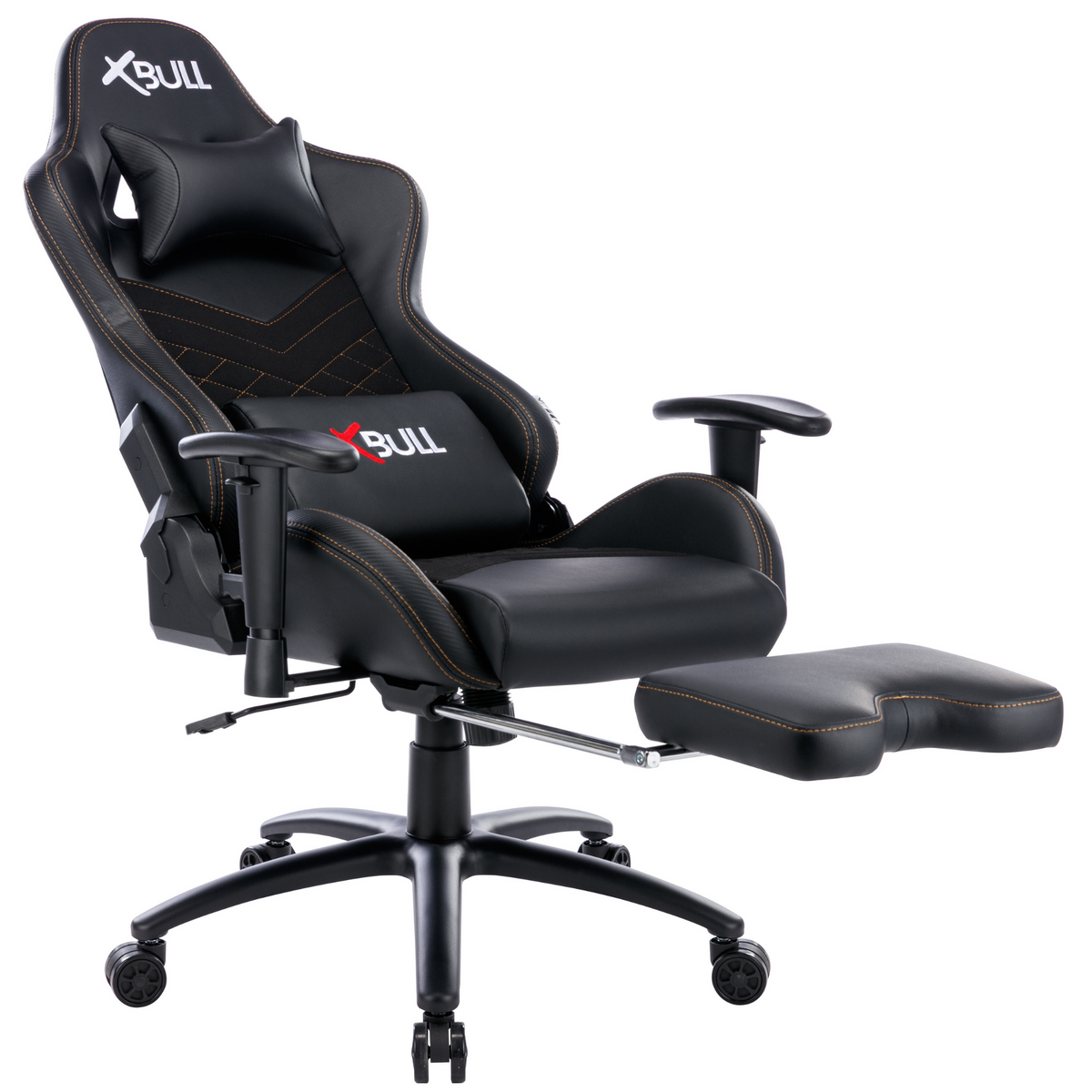 Chaise de jeu avec repose-pieds X-BULL Ergonomique, Inclinable, Noir – ZIK  Home