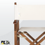 Set of 2 Folding Director's Chairs in Outdoor Wood with Armrests 52x50x83h