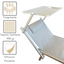 Set of 2 Folding Sun Loungers, Garden with Canopy and Cushion, Adjustable Backrest – 189x58x36h Grey 