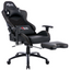 Silla Gaming XL X-BULL con Reposapiés de Oficina para Computadora Reclinable y Soporte Lumbar NEGRO