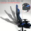 X-Bull XL Gaming Chair with Footrest Ergonomic Reclining Computer Office with Lumbar Support