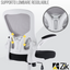 ZIK Silla de Oficina Blanca, Ergonómica, con Apoyabrazos Abatibles, Soporte Lumbar - 62x63x105