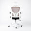 UNI EN 1335 Certified Ergonomic White Office Chair with Folding Armrests, Oscillating Headrest and Lumbar Support - Zik