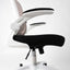 UNI EN 1335 Certified Ergonomic White Office Chair with Folding Armrests, Oscillating Headrest and Lumbar Support - Zik