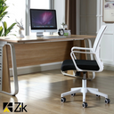 Ergonomic Office Desk Chair, Swivel and Adjustable, Lumbar Support - White 45x51x94/100h 