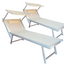 Set of 2 Folding Sun Loungers, Garden with Canopy and Cushion, Adjustable Backrest – 189x58x36h Dove Grey 