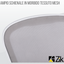 ZIK Silla de Oficina Blanca, Ergonómica, con Apoyabrazos Abatibles, Soporte Lumbar - 62x63x105