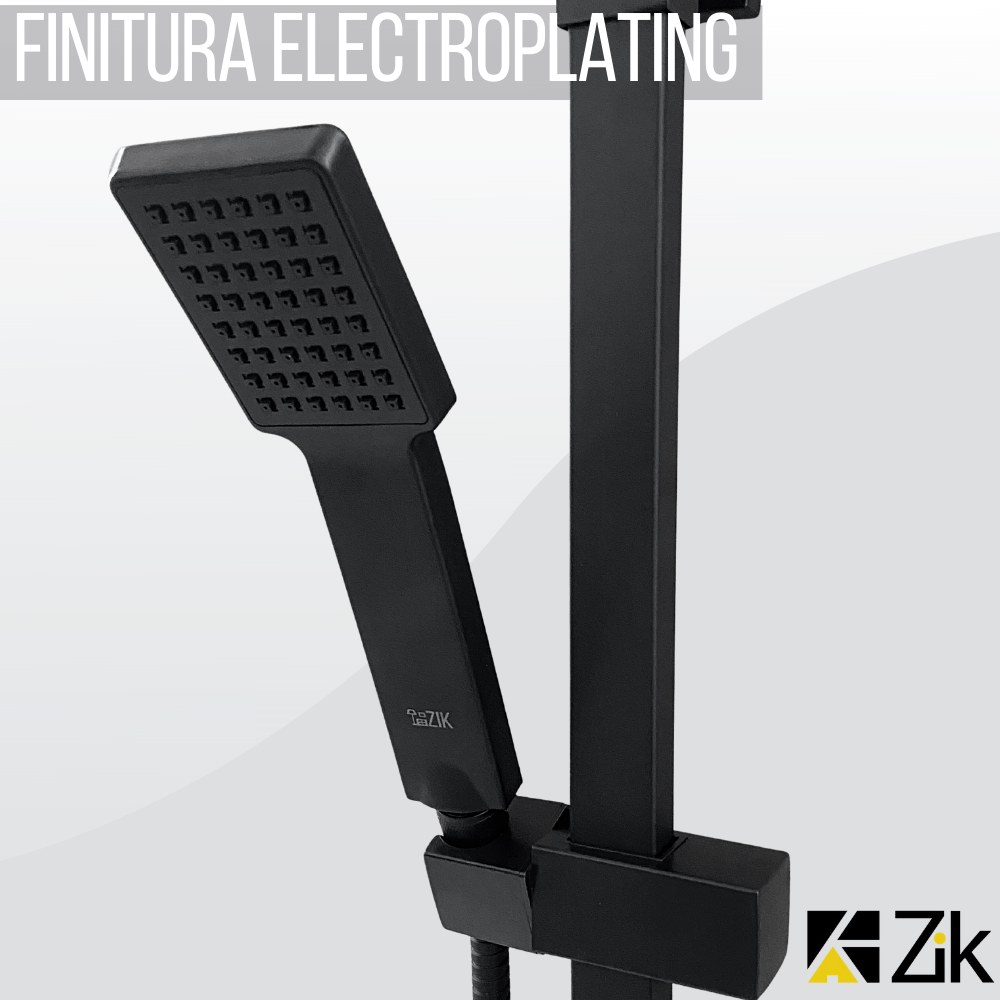 Colonna Doccia Nero LIWEIKE - Soffione Pioggia 8", 3 Modalità, Acciaio Inox, Senza Miscelatore - Foto 7