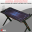 X-Bull Gaming Desk with LED, for PC and Office Complete with Accessories - 120x61x73cm