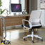 Ergonomic Office Desk Chair, Swivel and Adjustable, Lumbar Support - White 45x51x94/100h 