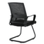 Set of 2 Guest Office Chairs Without Wheels for Meetings, Conferences and Waiting Rooms, Visitors, Black 