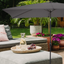 ZIK Parasol de jardin rectangulaire pour poteau central extérieur en métal, dessus en polyester cm Gris 200x300