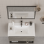 Mobile Bagno Sospeso Rovere 80 cm. con Lavabo e Specchio Inclusi mod. MILANO