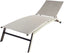 Chaise Longue En Aluminium Et Textilène, Pour Piscine col. Sable – 195x63x34