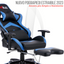 X-Bull XL Gaming Chair with Footrest Ergonomic Reclining Computer Office with Lumbar Support