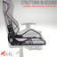 Silla Gaming X-BULL con Reposapiés de Oficina para Computadora Reclinable con Soporte Lumbar NEGRO