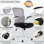 ZIK Office Chair White, Ergonomic, with Folding Armrests, Lumbar Support– 62x63x105