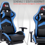 X-Bull XL Gaming Chair with Footrest Ergonomic Reclining Computer Office with Lumbar Support