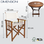 Ensemble de table et chaises de jardin directeur en bois pour extérieur pliant 52x50x83h