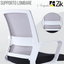 Ergonomic Office Desk Chair, Swivel and Adjustable, Lumbar Support - White 45x51x94/100h 