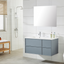 Mobile Bagno Sospeso 100 cm. Grigio con Lavabo e Specchio mod. MALIBU