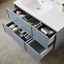 Mobile Bagno Sospeso 100 cm. Grigio con Lavabo e Specchio mod. MALIBU