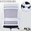 Ergonomic Office Desk Chair, Swivel and Adjustable, Lumbar Support - White 45x51x94/100h 