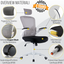 UNI EN 1335 Certified Ergonomic White Office Chair with Folding Armrests, Oscillating Headrest and Lumbar Support - Zik