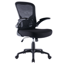 Silla Oficina ZIK, Ergonómica, con Reposabrazos Abatibles, Soporte Lumbar - 62x63x105