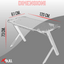 X-Bull Gaming Desk avec LED, pour PC et Office Complet avec Accessoires - 120x61x73cm