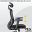 Chaise de bureau ergonomique professionnelle CLEO avec accoudoirs réglables, support lombaire, 150 kg